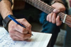 musician writing songs